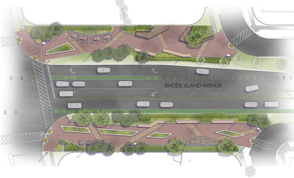 Plan view of Hollywood Streetscape