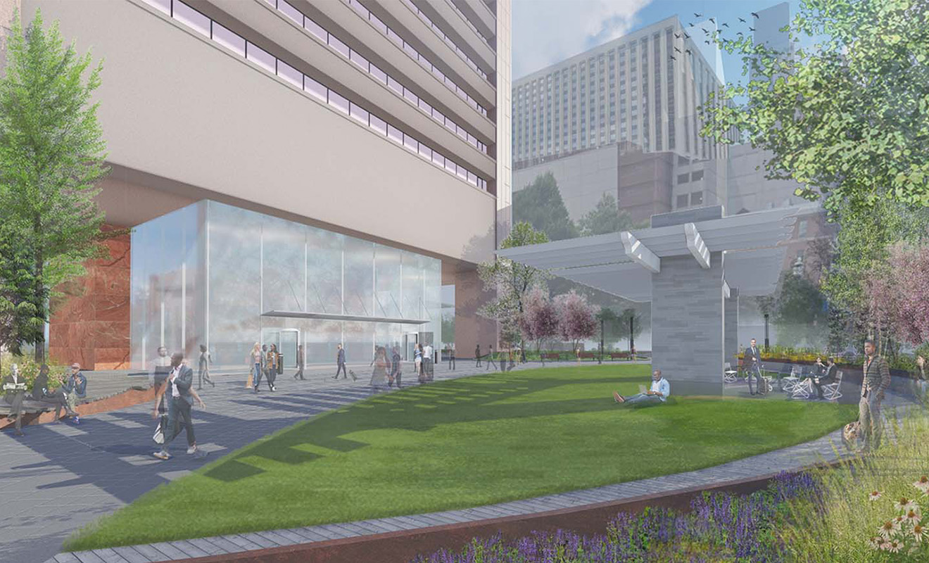 Lawn Rendering View of the Plaza