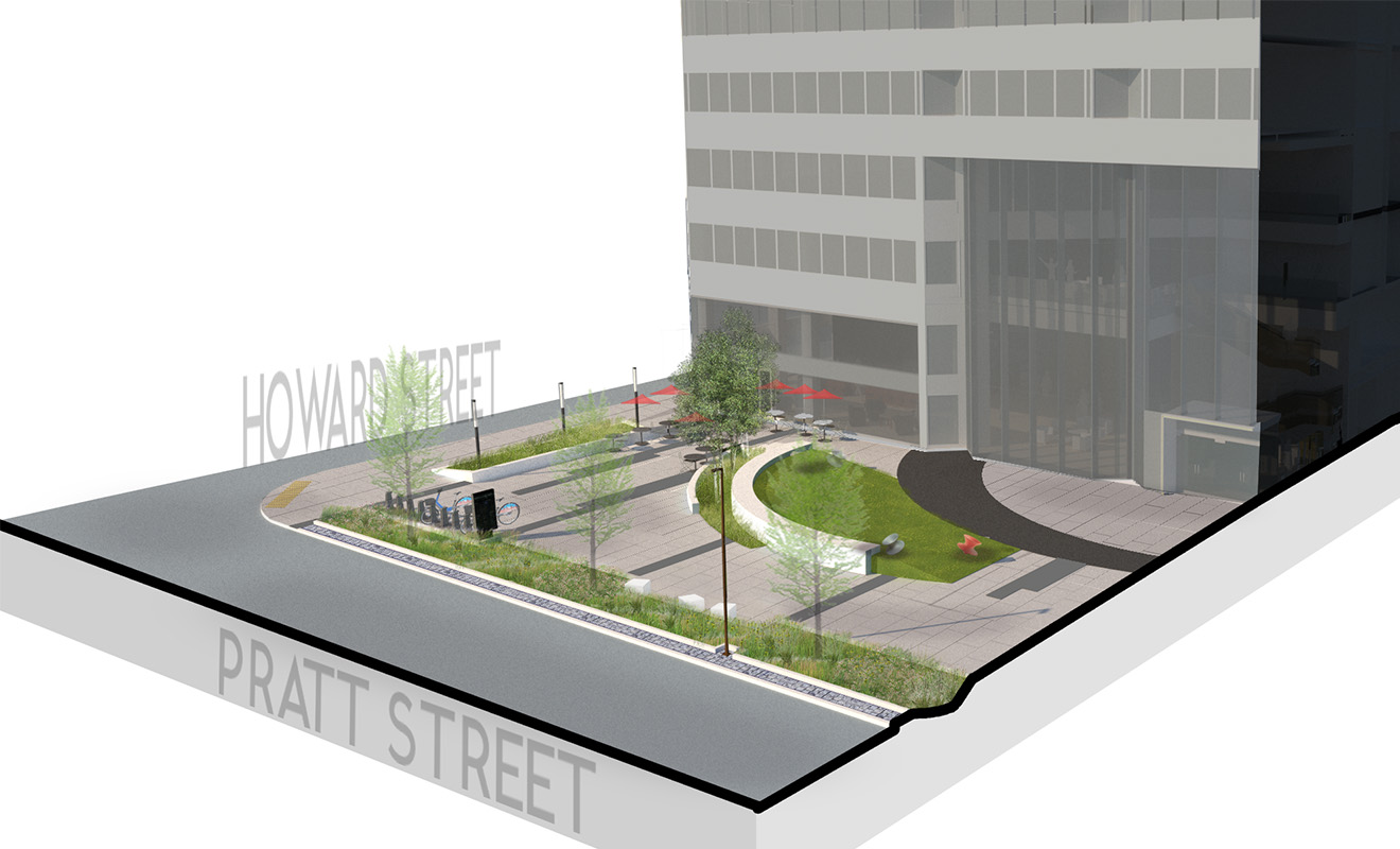 Axion View of Amenities for Plaza