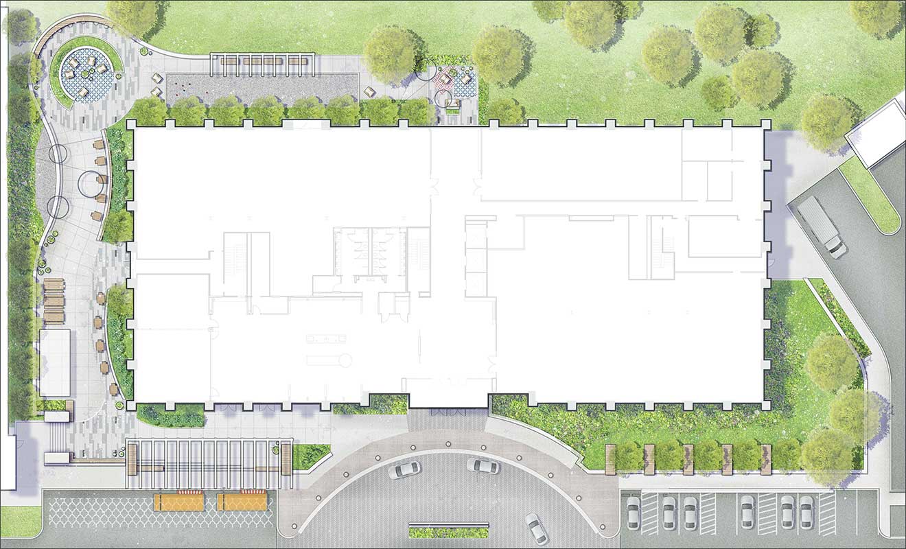 Plan Rendering of the overall improvements to the Wayline