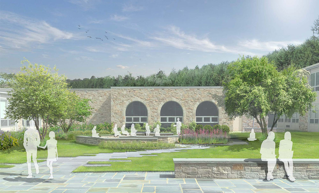 Rendering of proposed courtyard improvements